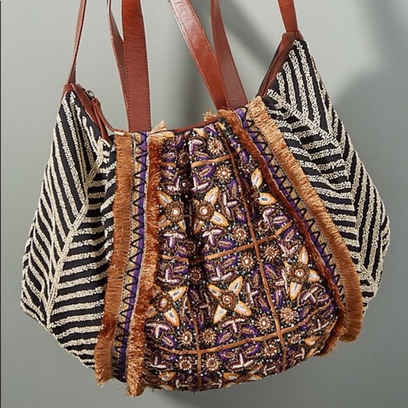 Anthropologie Tangier tote bag - Picture 2 of 8